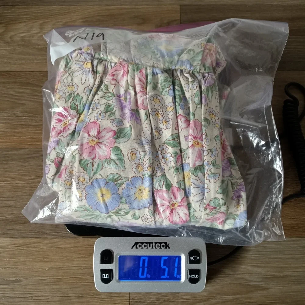 Vintage Roanna Size 6 Floral Dress Girls Pink Blue‎ Puff Sleeve Party Cute